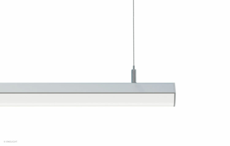 VIV2004C Extendable V-Shape Pendant Linear Light with Curved Frosted Lens