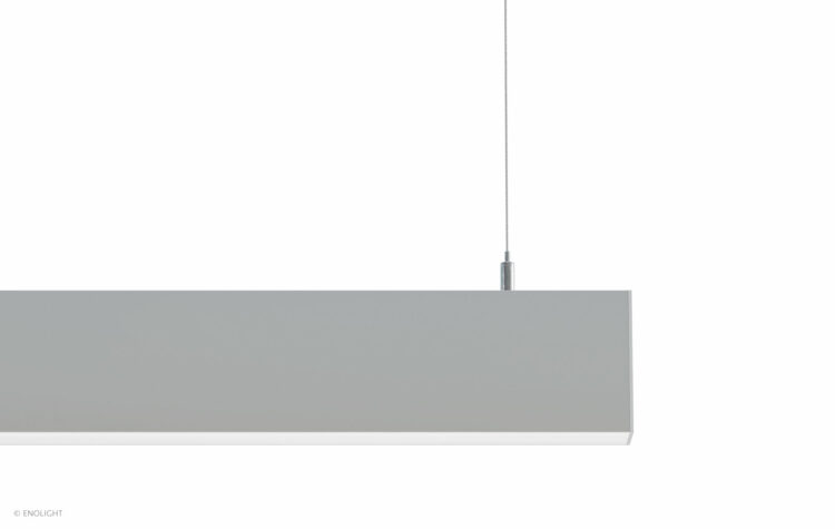 VIV3575F Extendable Bright Pendant Linear Light with Flush Frosted Lens