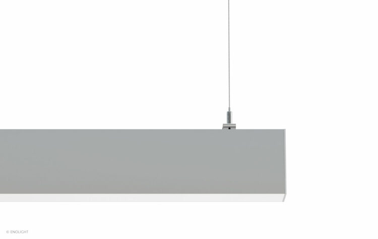 VIV5075F Extendable Bright Pendant Linear Light with Flush Frosted Lens