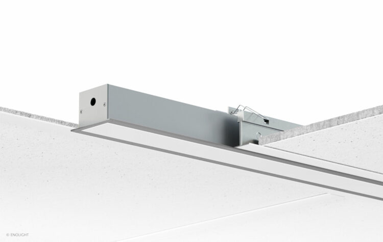 VIV5535F Extendable Ceiling Board Recessed Linear Light with Flush Frosted Lens
