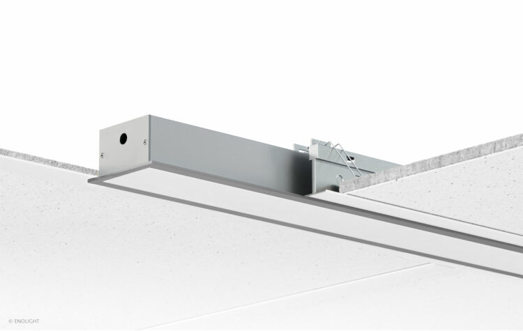VIV6535F Extendable Ceiling Board Recessed Linear Light with Flush Frosted Lens