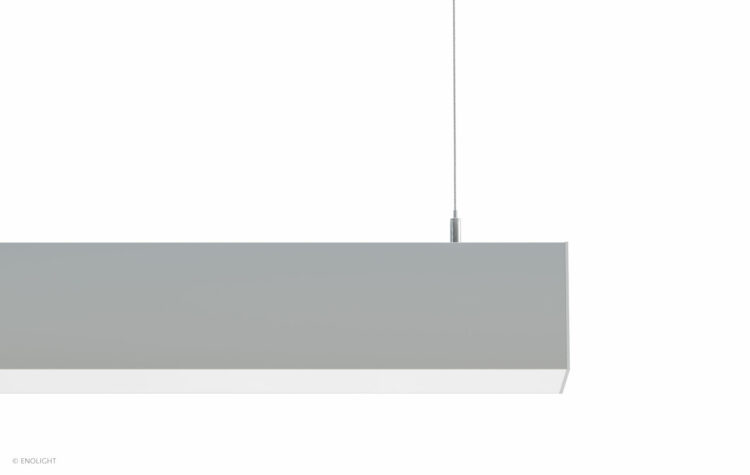 VIV7676F Wide Bright Pendant Linear Light with Flush Frosted Lens