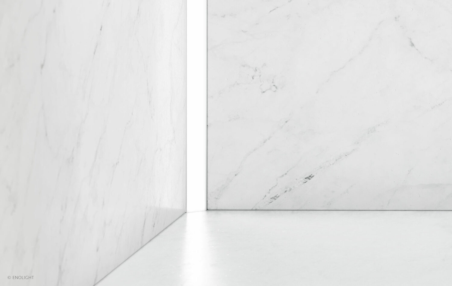 SPK5917F Recessed Corner Linear Light with Flush Frosted Lens Installed in Stone