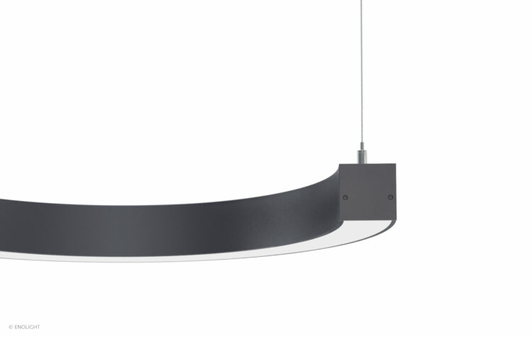 VIV3535RF Extendable Curved Pendant Surface Light with Flexible Frosted Lens