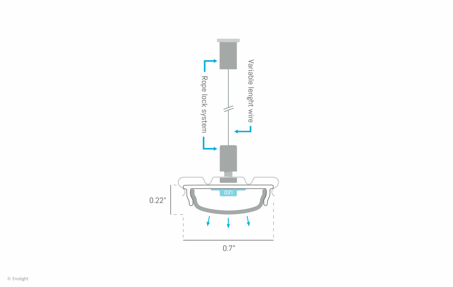 WAV1806C Bendable Pendant Surface Linear Light with Curved Frosted Drawing