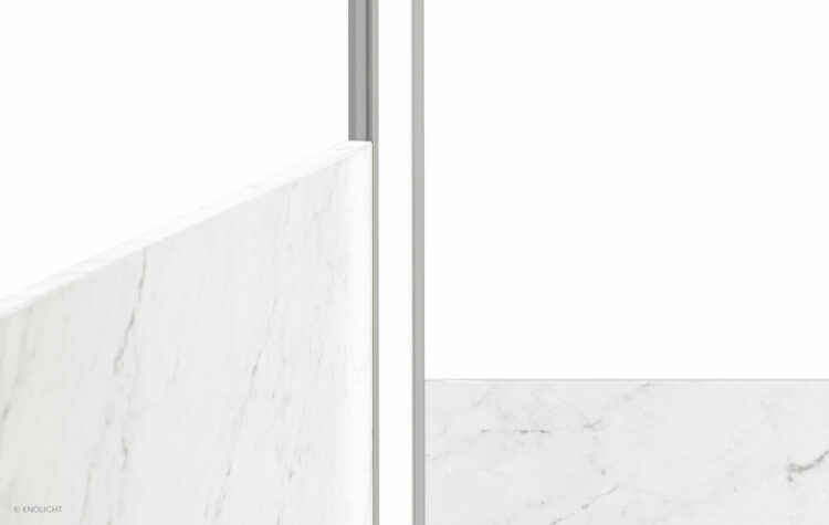 EDG2214F Drywall Inside Corner Recessed Linear Light with Frosted Lens