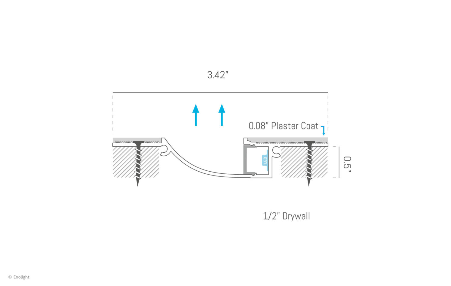 HRZ8715F Recessed Indirect Hallway Linear Light with Hidden Frosted Lens - Image 2